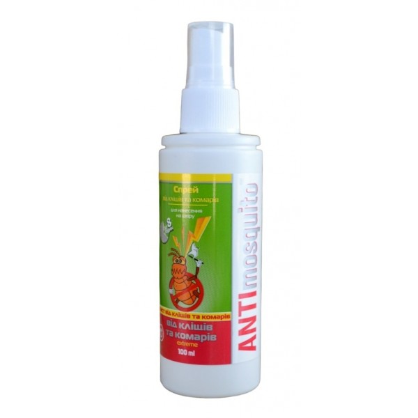 Спрей от клещей и комаров, Anti Mosquito Extreme, 100мл